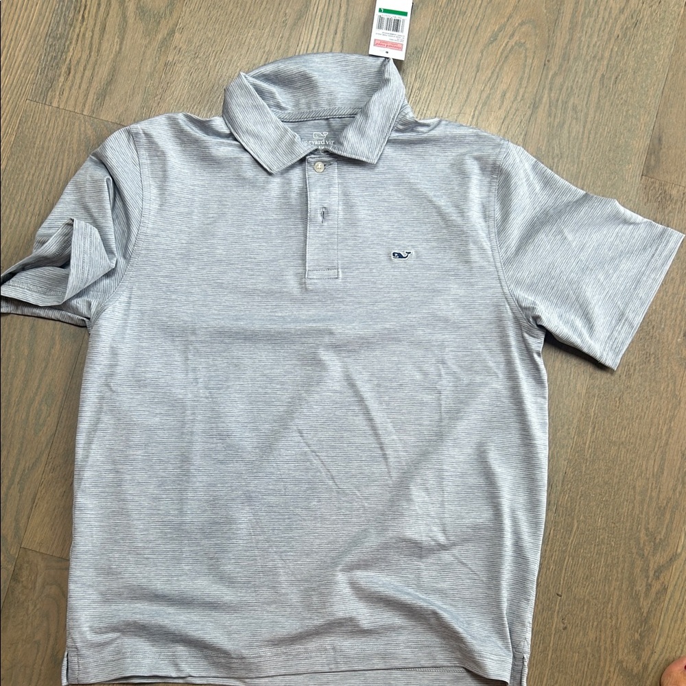 Vineyard vines, outlet Gray striped Polo Shirt